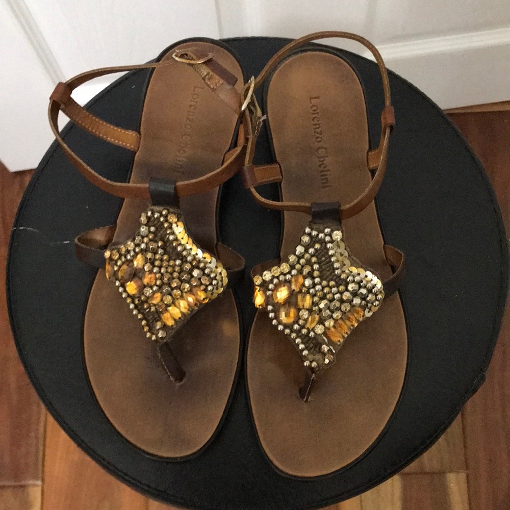Lorenzo Chelini jewelled sandals